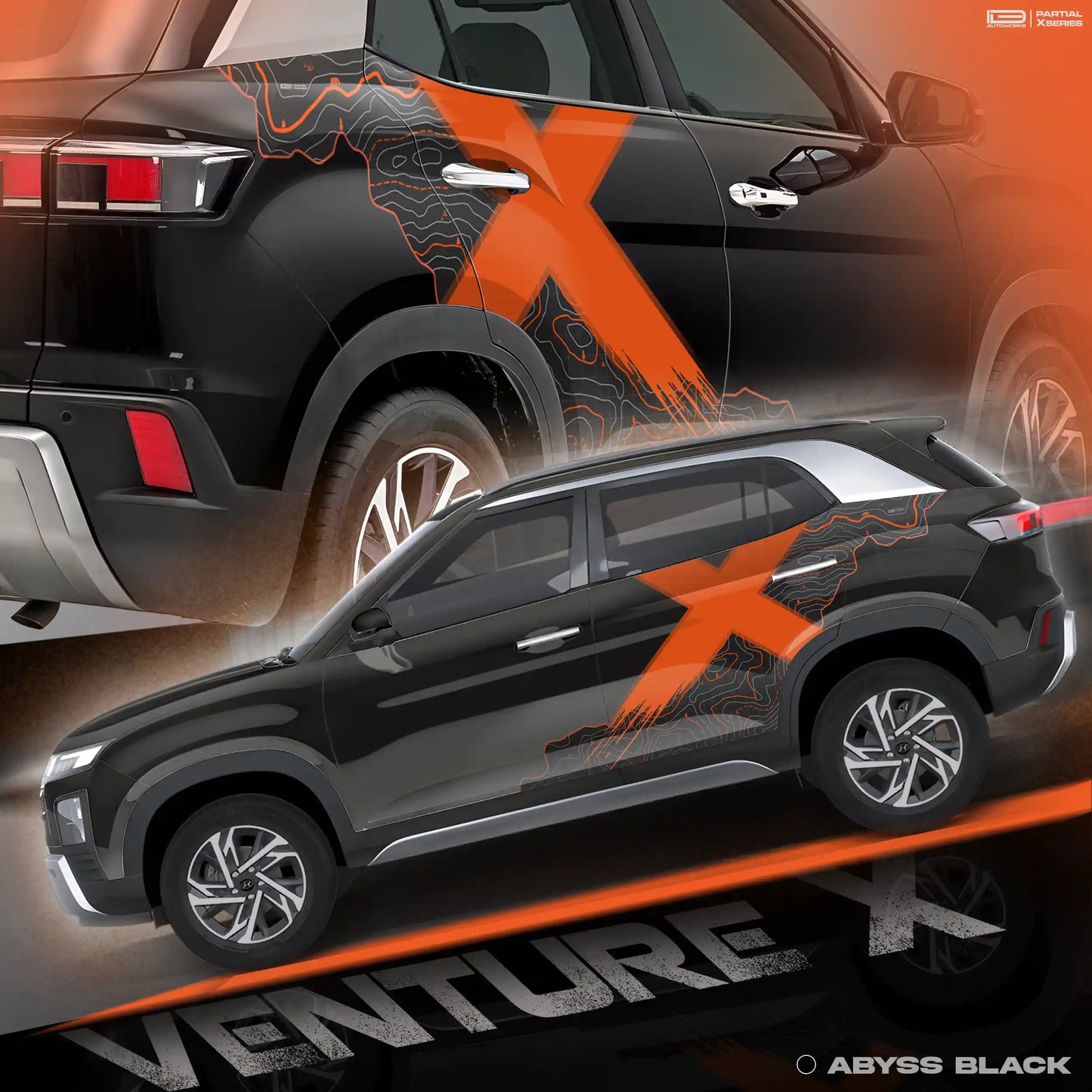 VentureX Edition Graphics for Hyundai Creta white