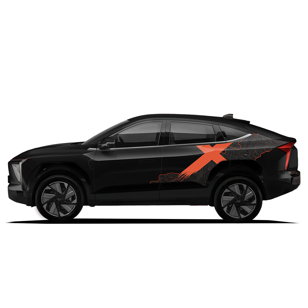 VentureX Edition Graphics for Mahindra XEV 9E black