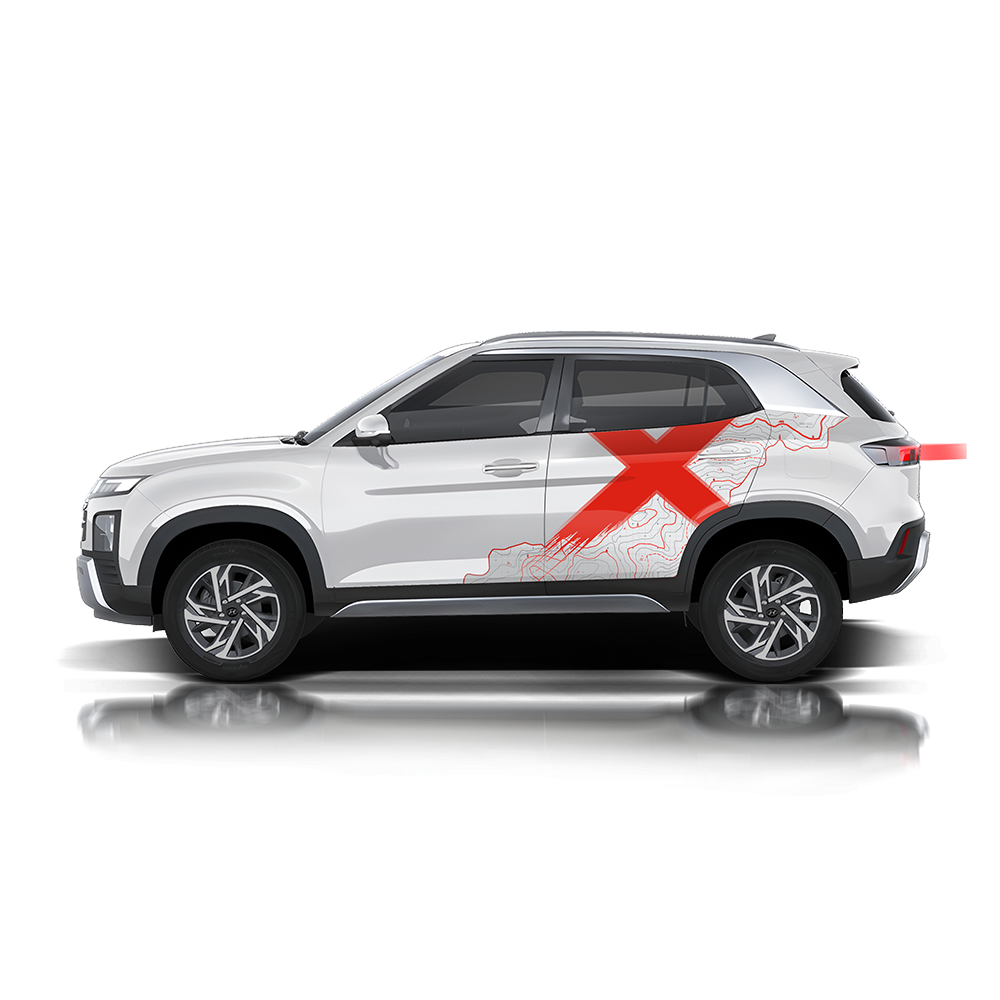 VentureX Edition Graphics for Hyundai Creta white
