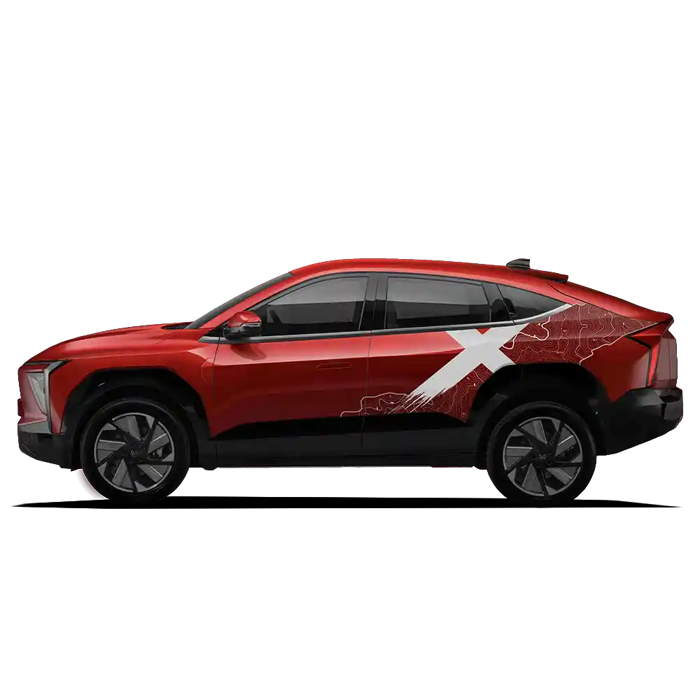 VentureX Edition Graphics for Mahindra XEV 9E white