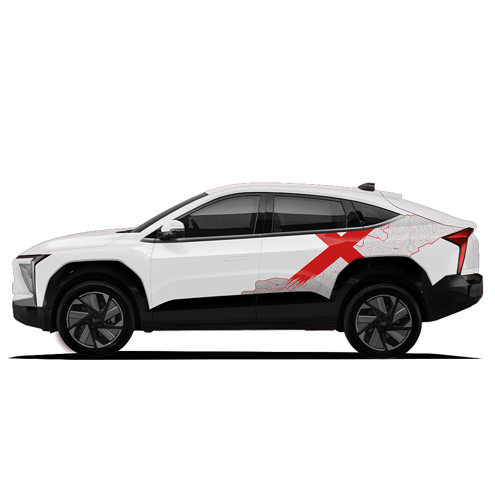 VentureX Edition Graphics for Mahindra XEV 9E white