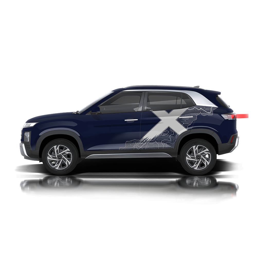 VentureX Edition Graphics for Hyundai Creta blue