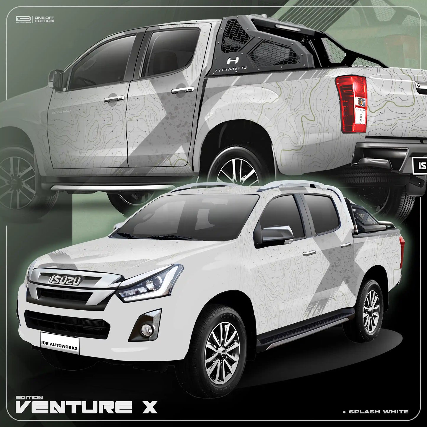 VentureX Edition Graphics for Isuzu V Cross Red