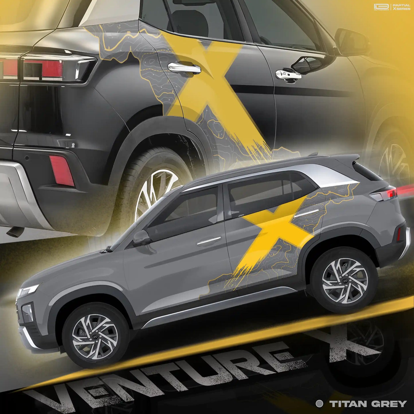 VentureX Edition Graphics for Hyundai Creta white