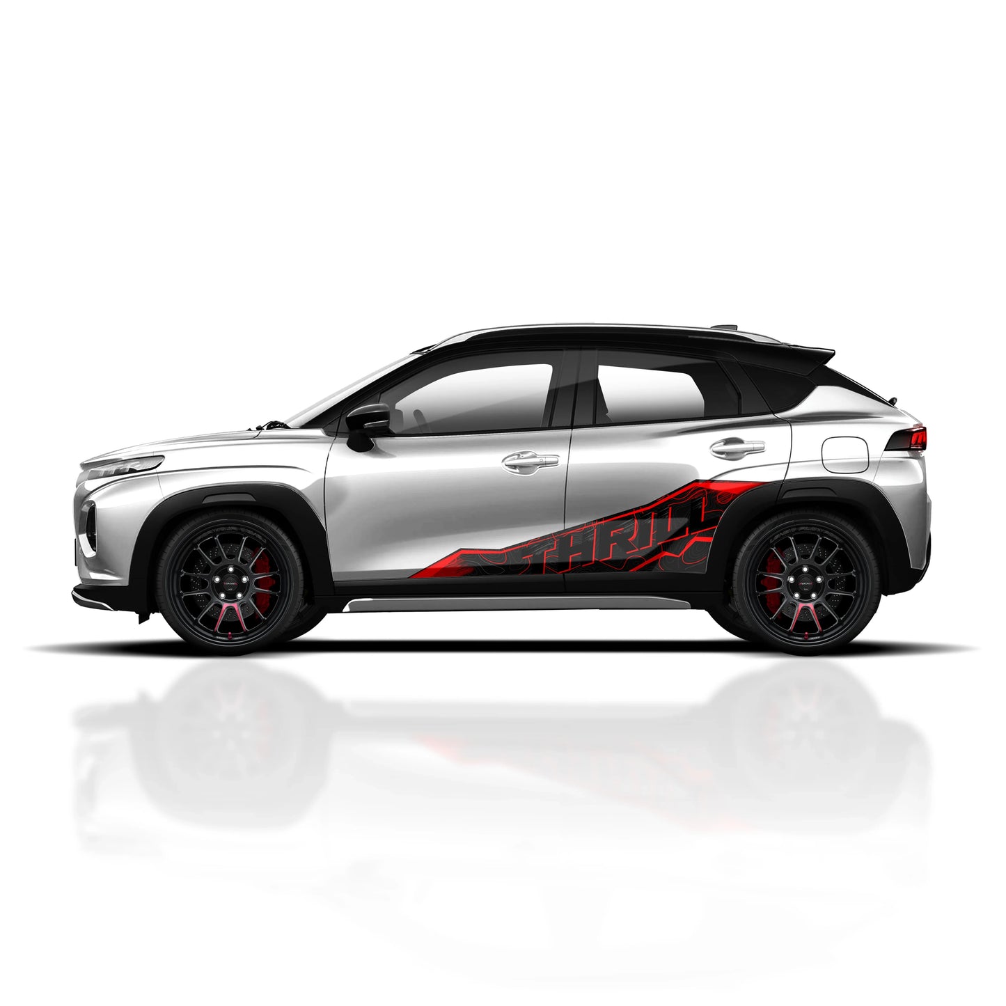 Thrill Edition Graphics for Maruti Suzuki Fronx white