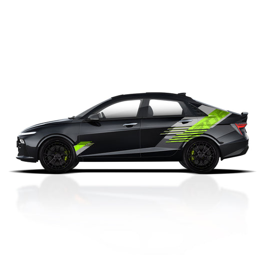 IDE PARTIAL X SERIES - Razor Edition for New Verna (Abyss Black)