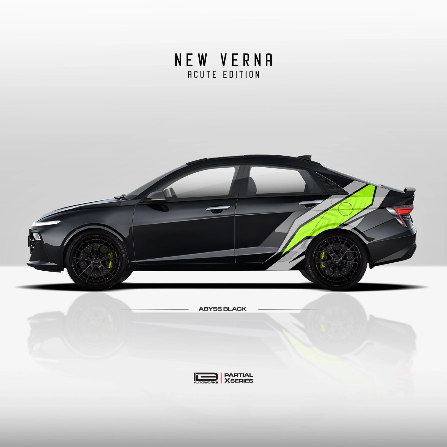 Acute Edition Graphics for Hyundai Verna black