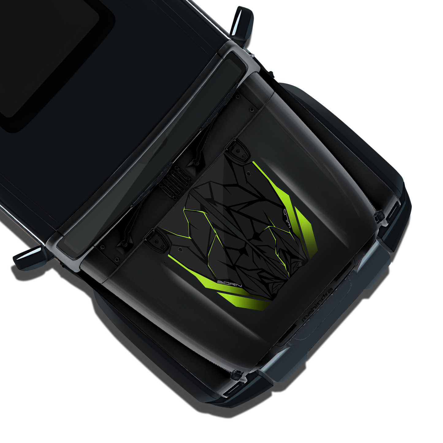 IDE Graphics Series - Wild X Edition for Mahindra Thar Roxx / Bonnet (Stealth Black)