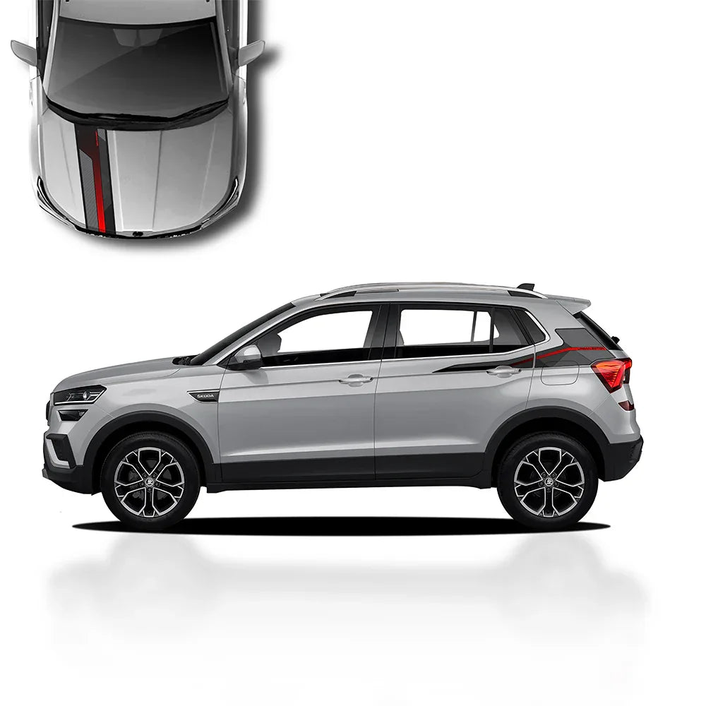 Urban Edition Graphics for Skoda Kushaq silver