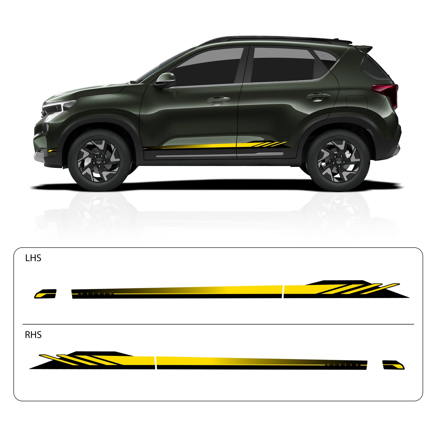 IDE GRAPHICS SERIES - Magnum Edition for Kia Sonet (Pewter Olive)