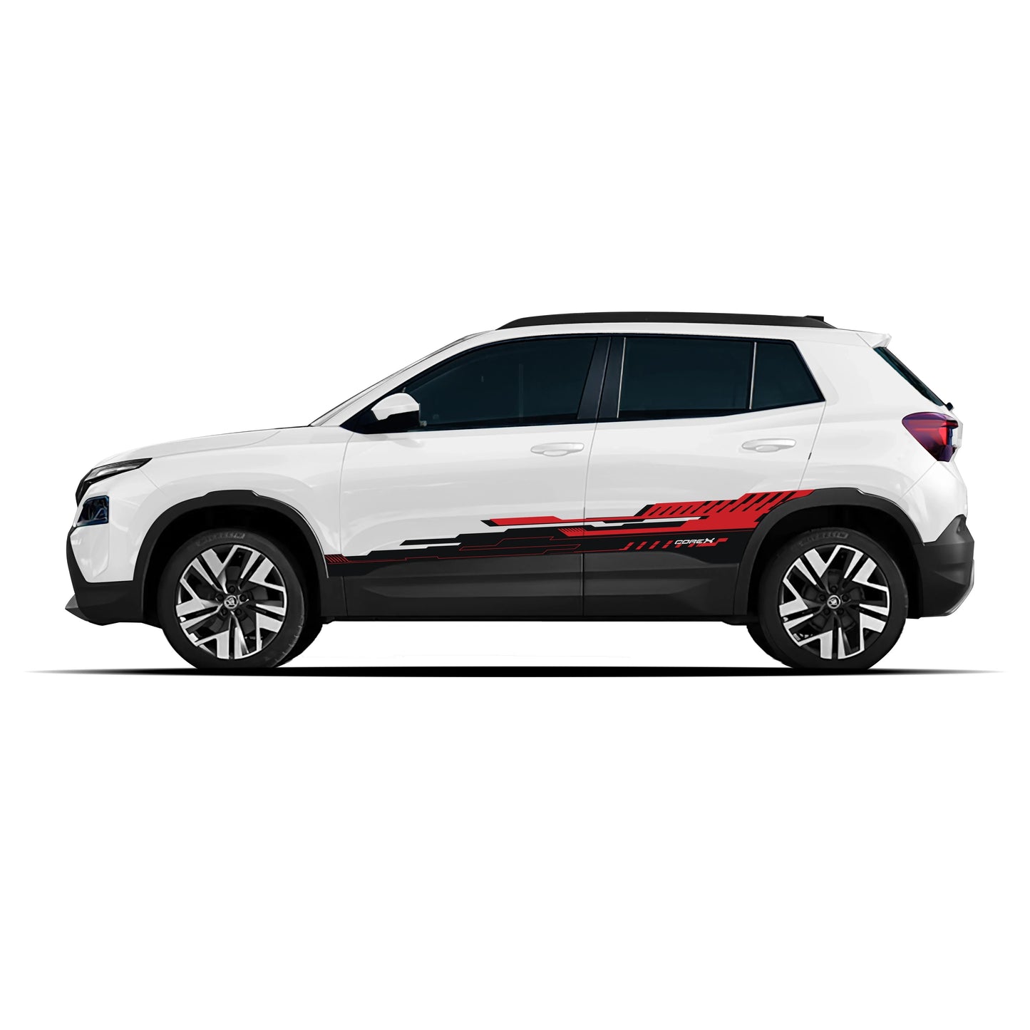 CoreX Edition Graphics for Skoda Kylaq white