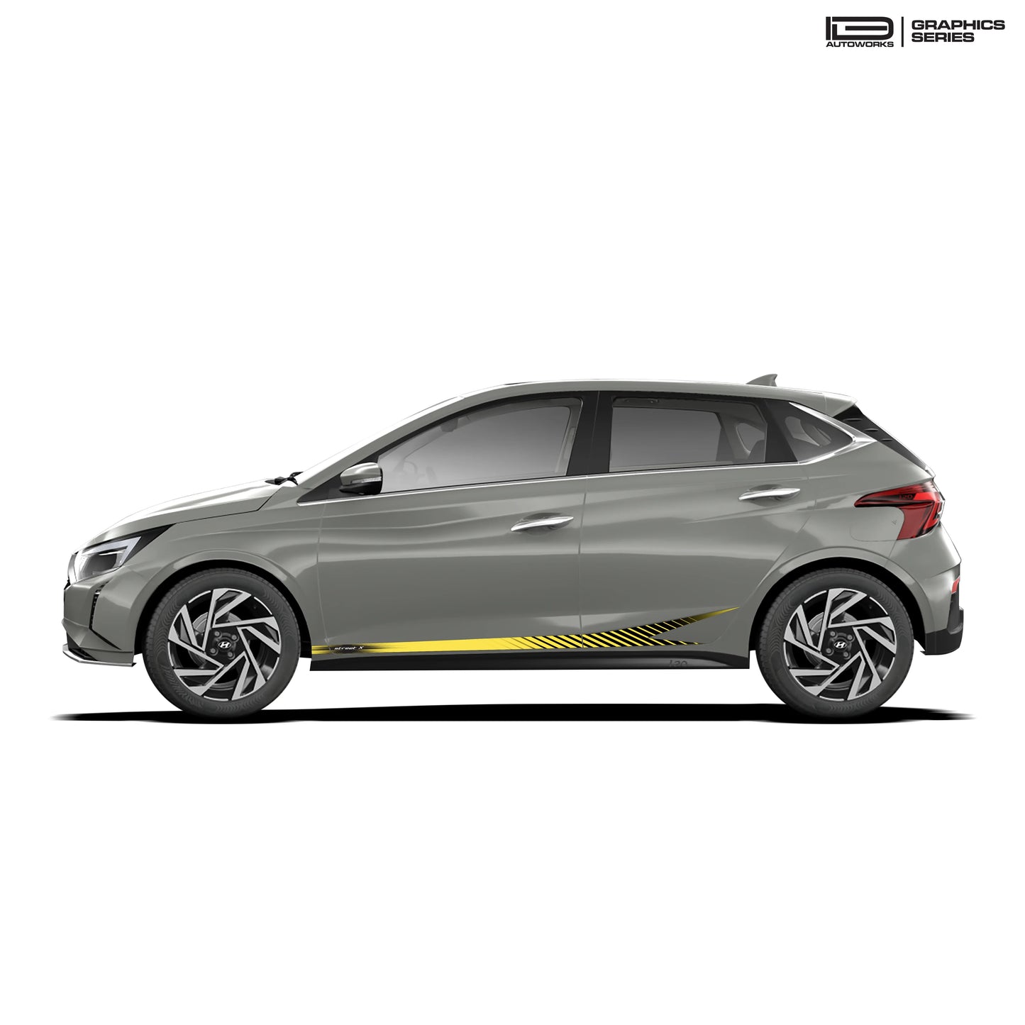 Street X Series Graphics for Hyundai i20 grey