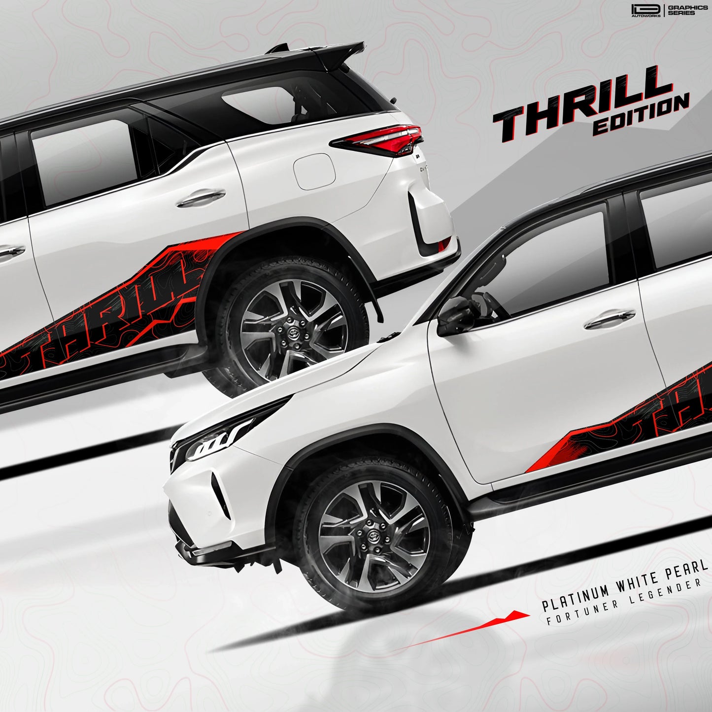Thrill Edition Graphics for Toyota Fortuner white