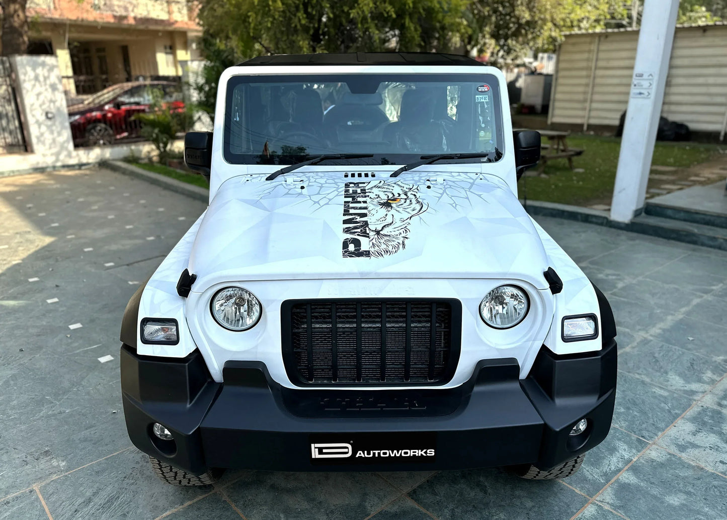 Panther Edition Graphics for Mahindra Thar white