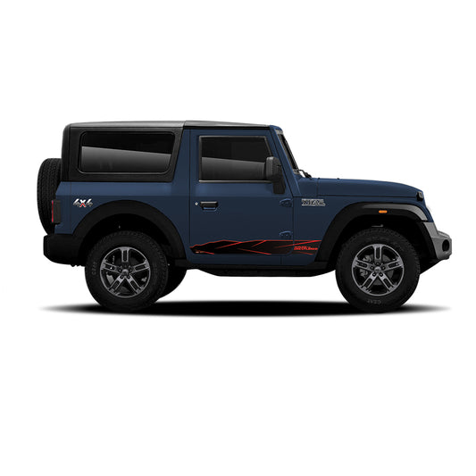 IDE Graphics Series - Urban Edition | Only Side Decals for Mahindra Thar / Aquamarine