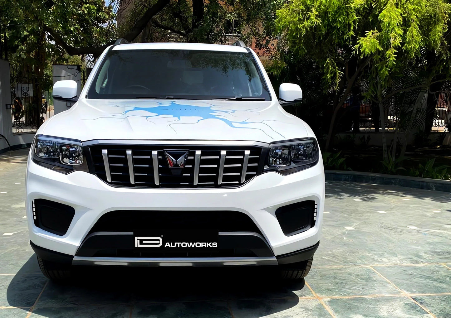 Bear Edition Graphics for Mahindra Scorpio N white