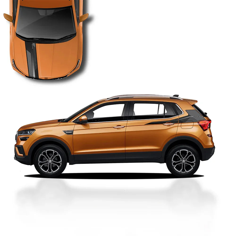 Urban Edition Graphics for Skoda Kushaq yellow