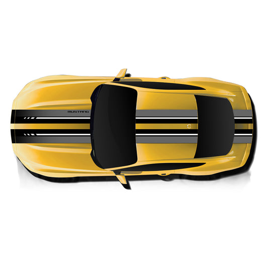 IDE PREMIUM GRAPHICS SERIES - ThunderHorse Edition Top for Ford Mustang (Triple Yellow)