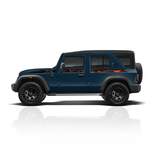 IDE Graphics Series - Trail X Edition for Mahindra Thar Roxx (Nebula Blue)