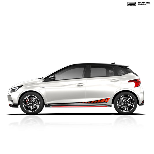 IDE GRAPHICS SERIES - N Series for Hyundai i20 (Atlas White)