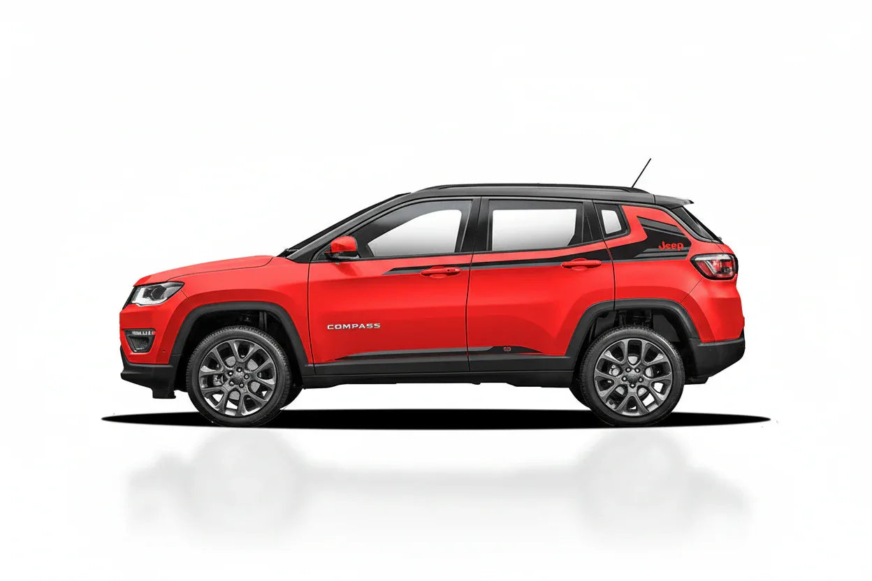 Sports Edition Side Graphics for Jeep Compass red