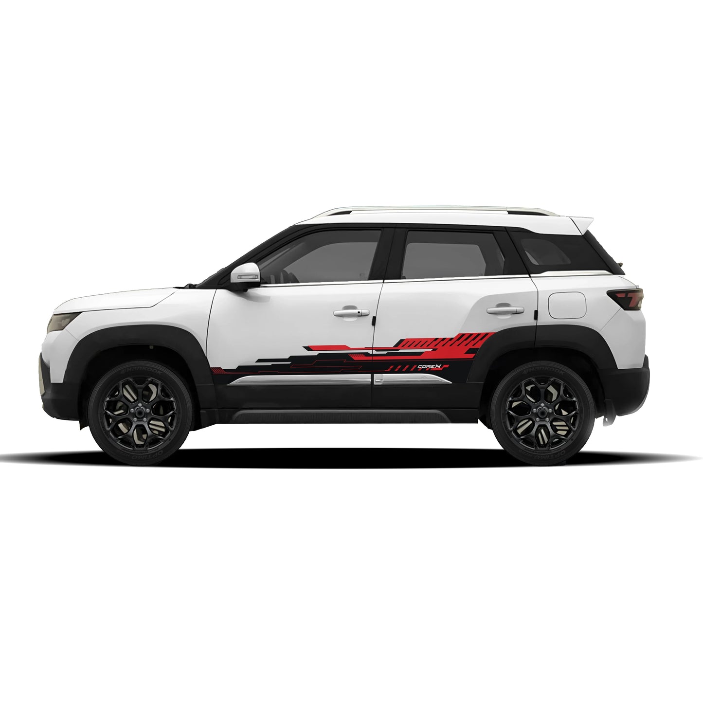 CoreX Edition Graphics for Maruti Suzuki Brezza white