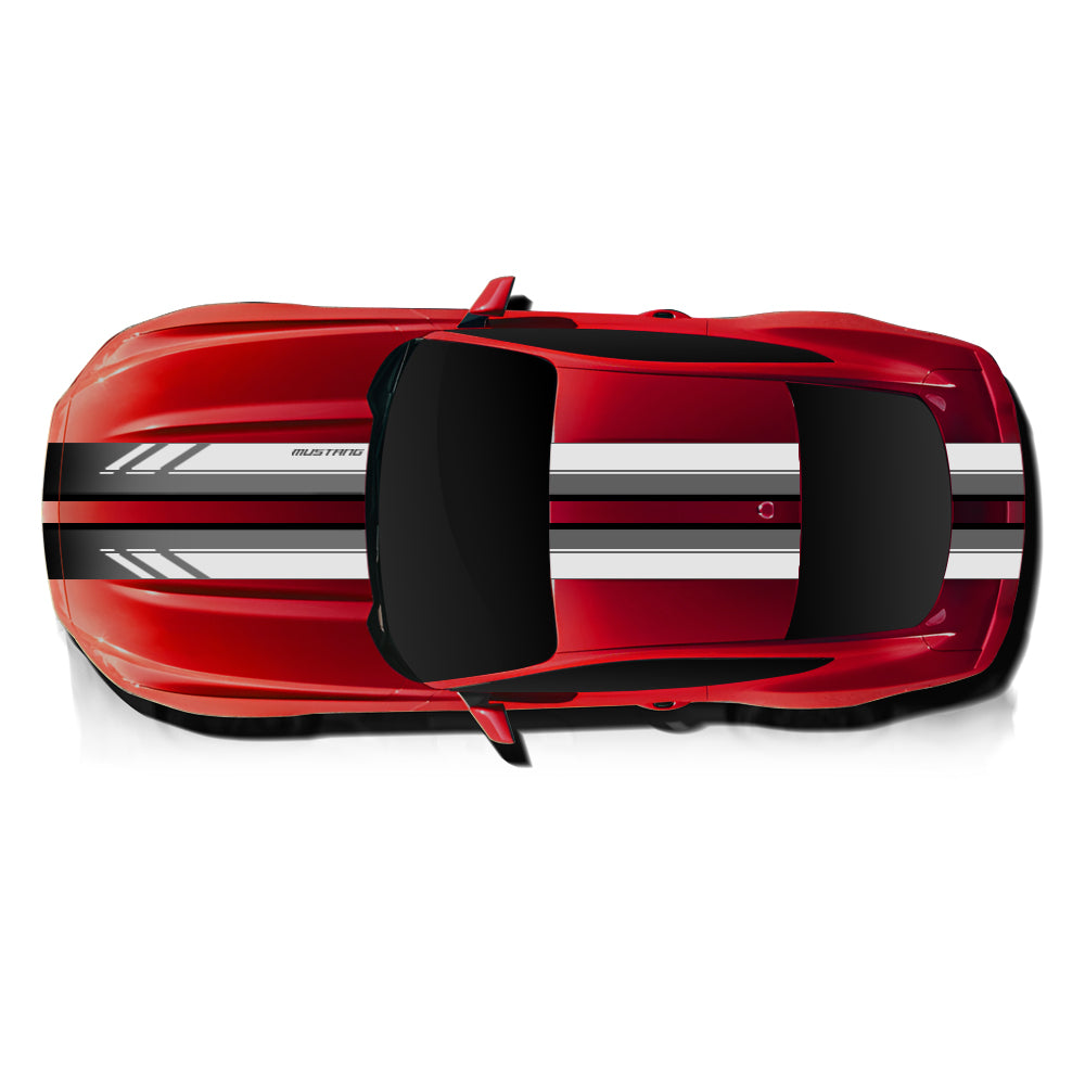 IDE PREMIUM GRAPHICS SERIES - GT Edition Top for Ford Mustang (Race Red)