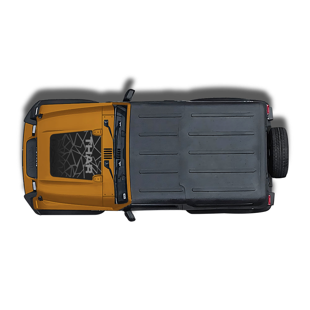 IDE Graphics Series - Explorer Edition | Only Bonnet Decal for Mahindra Thar
