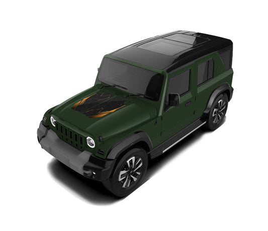 IDE Graphics Series - Wild X Edition for Mahindra Thar Roxx / Bonnet (Deep Forest)