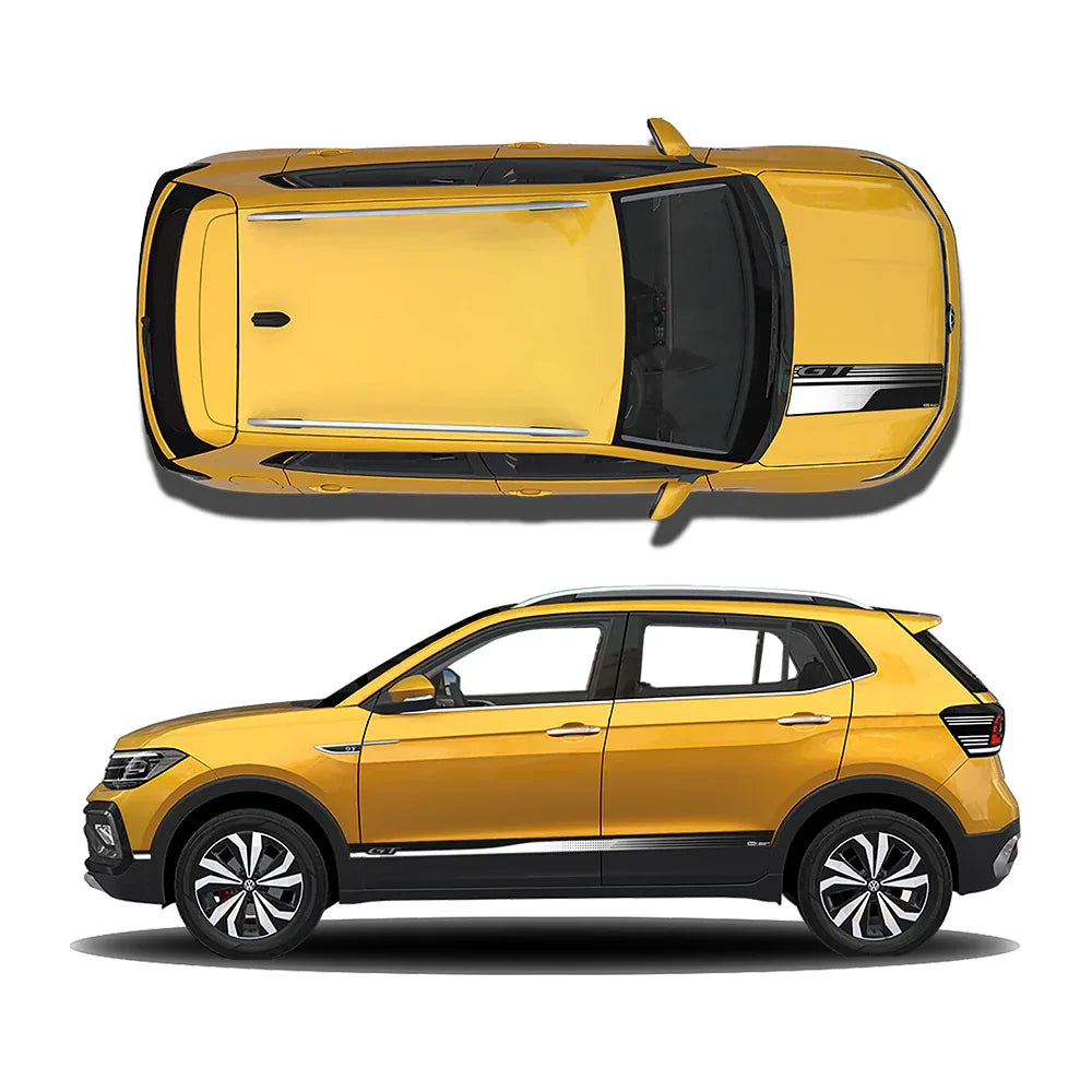 GT Edition Graphics for VW Taigun yellow