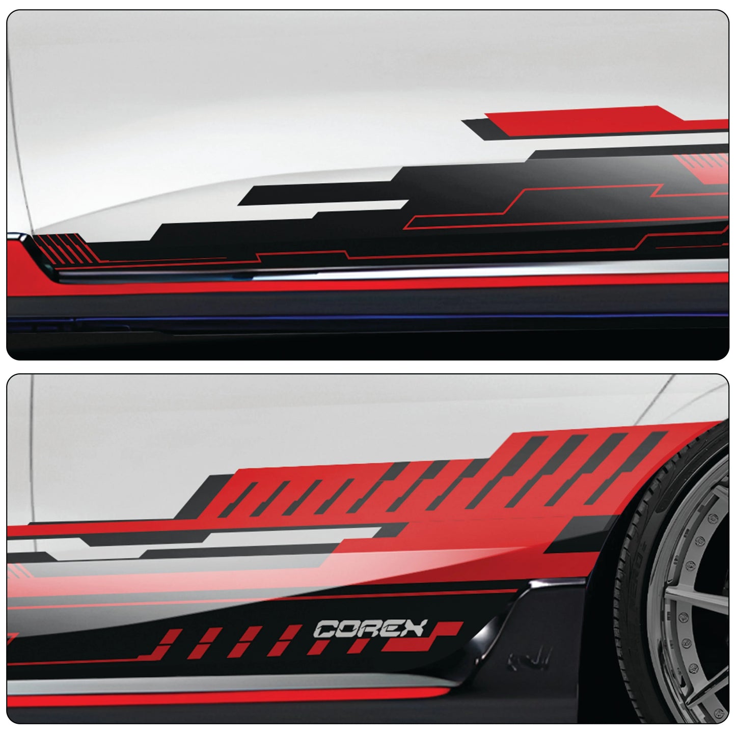 CoreX Edition Graphics for Hyundai i20 white