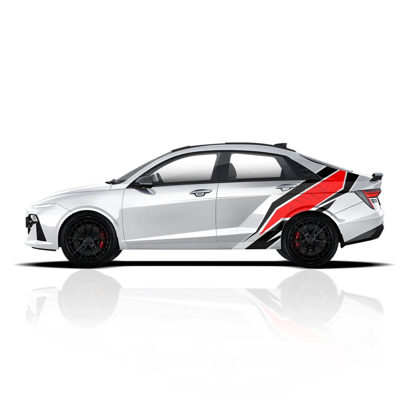 Acute Edition Graphics for Hyundai Verna white