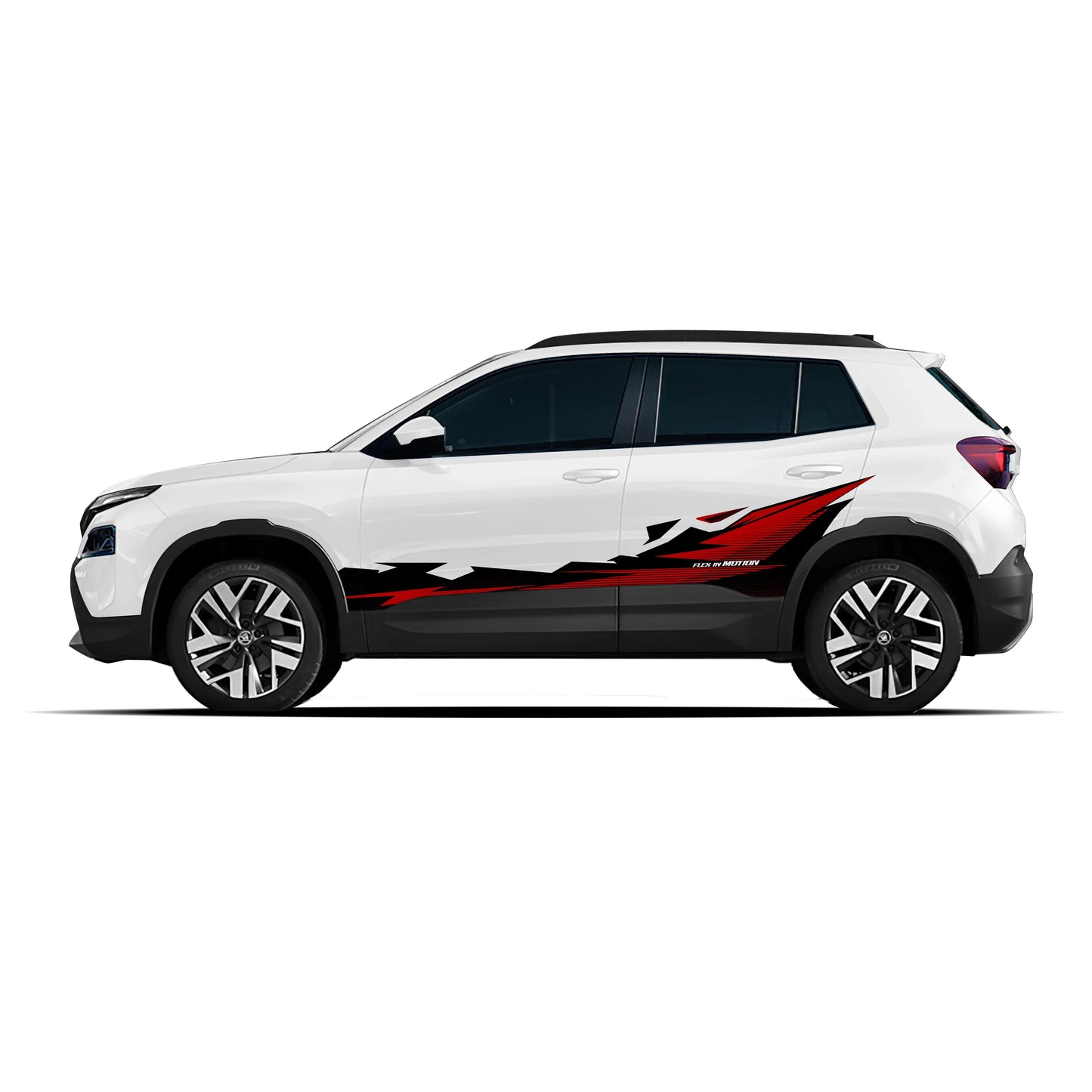 Flex in Motion Edition Graphics for Skoda Kylaq white