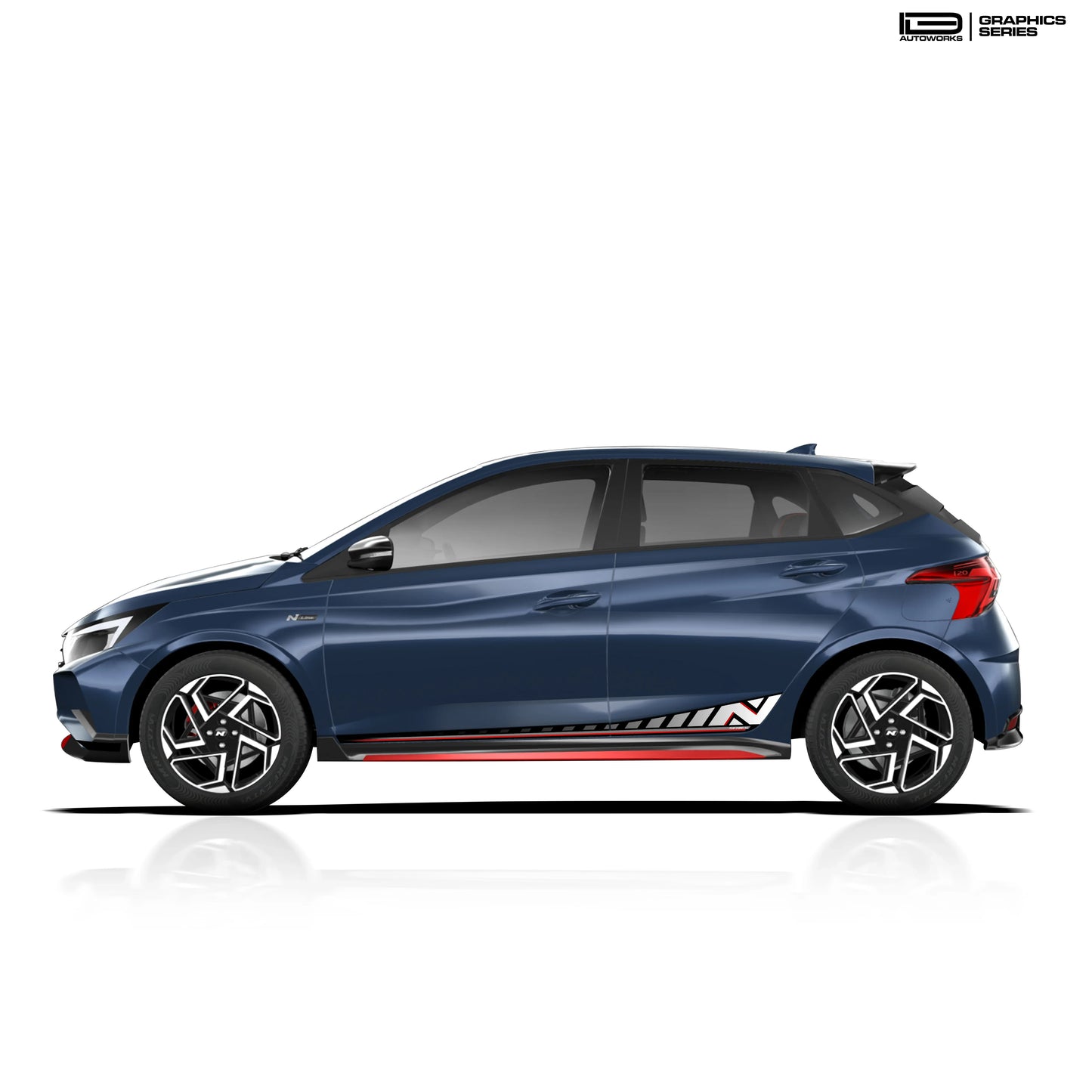 N Series Graphics for Hyundai i20 blue