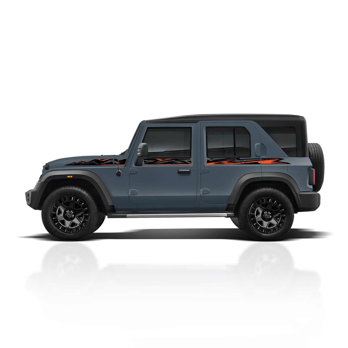 IDE Graphics Series - Trail X Edition for Mahindra Thar Roxx (Battleship Gray)