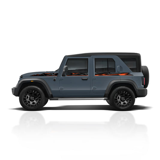 IDE Graphics Series - Trail X Edition for Mahindra Thar Roxx (Battleship Gray)