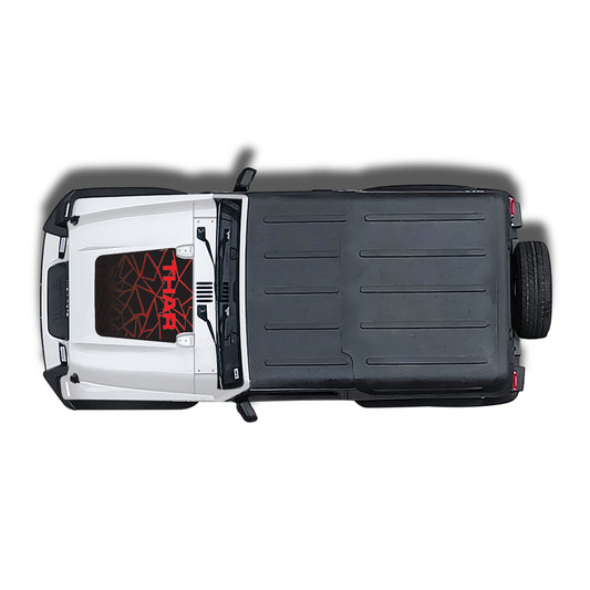 IDE Graphics Series - Explorer Edition | Only Bonnet Decal for Mahindra Thar / Everest White