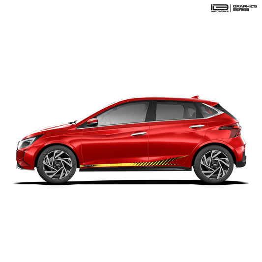 IDE GRAPHICS SERIES - Street X Series for Hyundai i20 (Fiery Red)