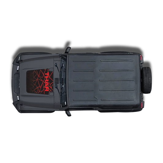 IDE Graphics Series - Explorer Edition | Only Bonnet Decal for Mahindra Thar / Deep Grey