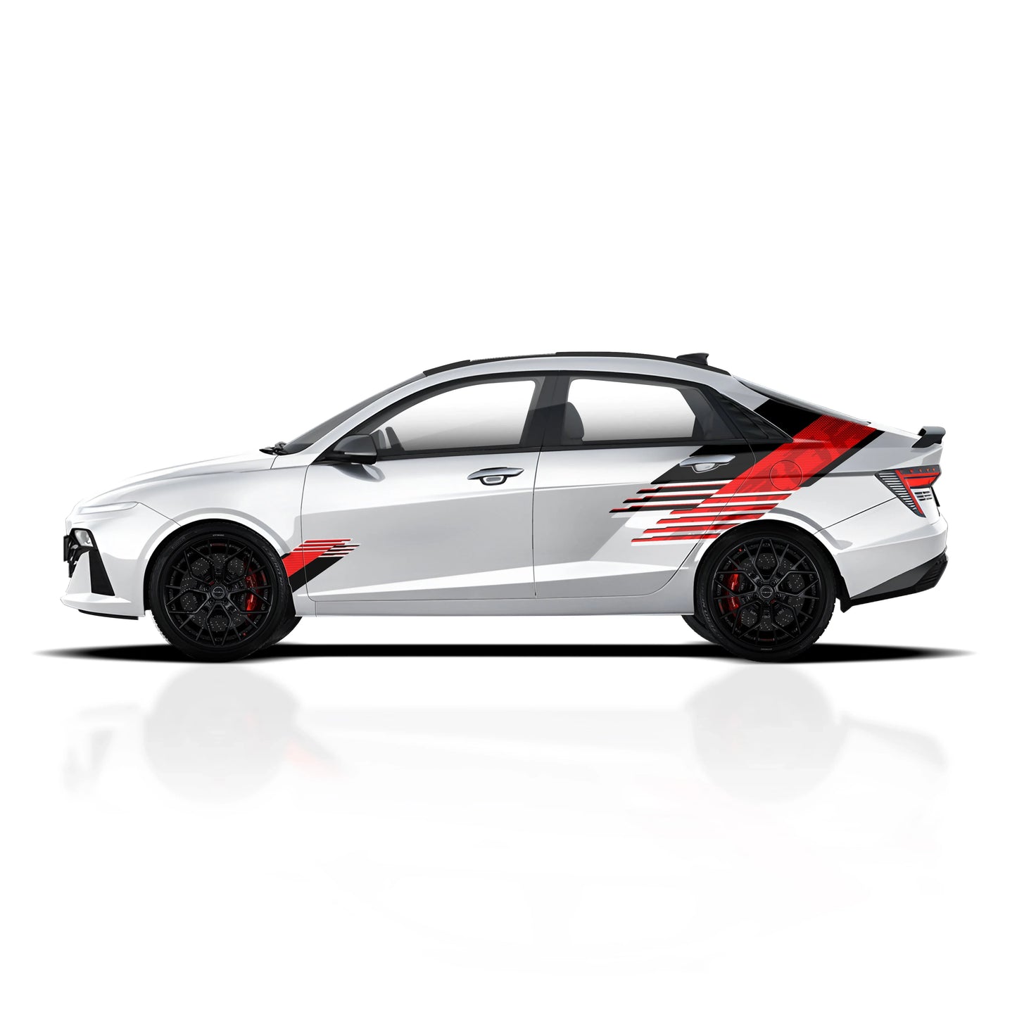 Razor Edition Graphics for Hyundai Verna white