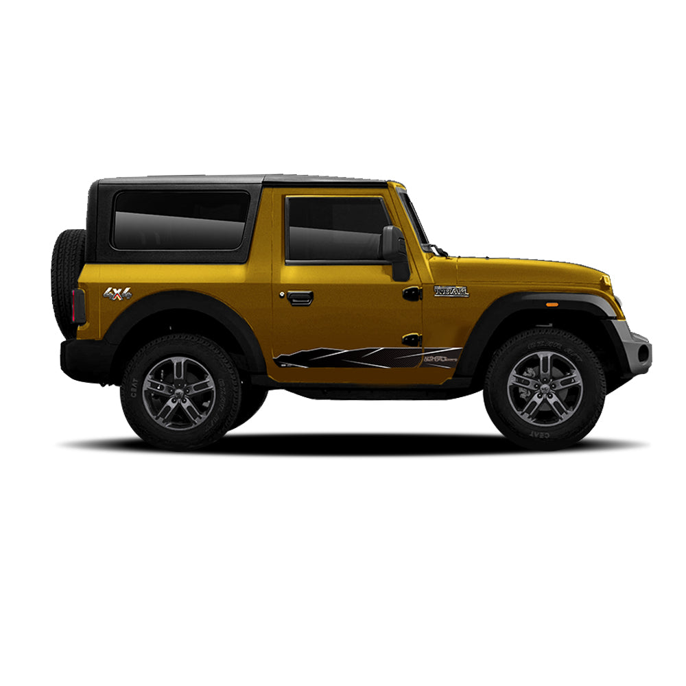 IDE Graphics Series - Urban Edition | Only Side Decals for Mahindra Thar / Blazing Bronze
