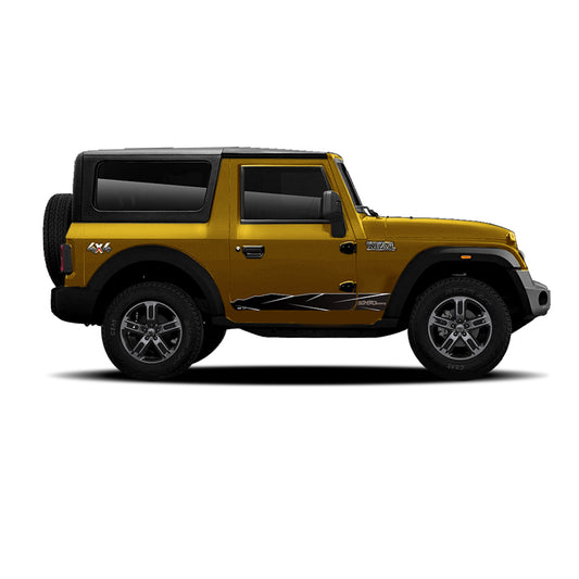IDE Graphics Series - Urban Edition | Only Side Decals for Mahindra Thar / Blazing Bronze