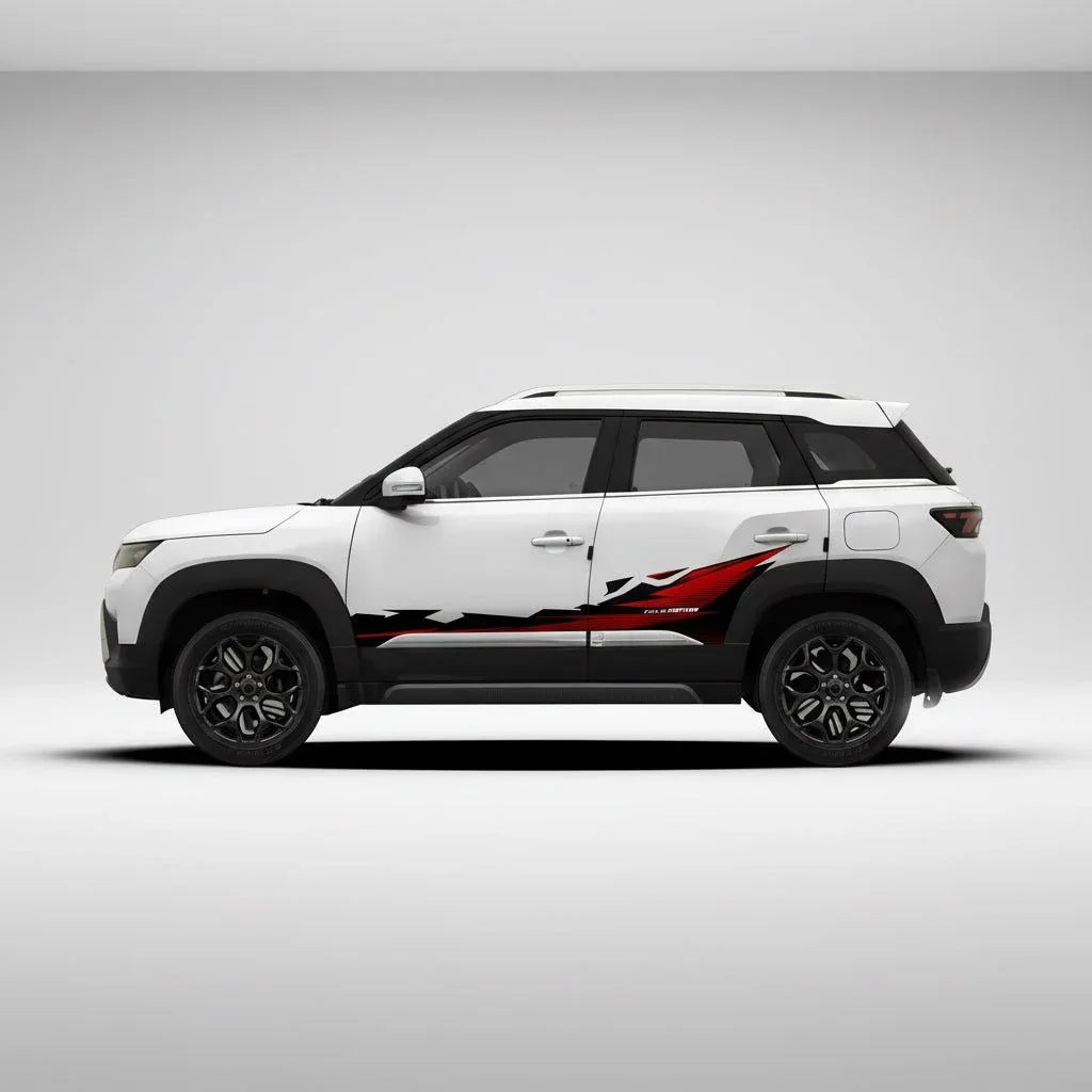 Flex in Motion Edition Graphics for Maruti Brezza white