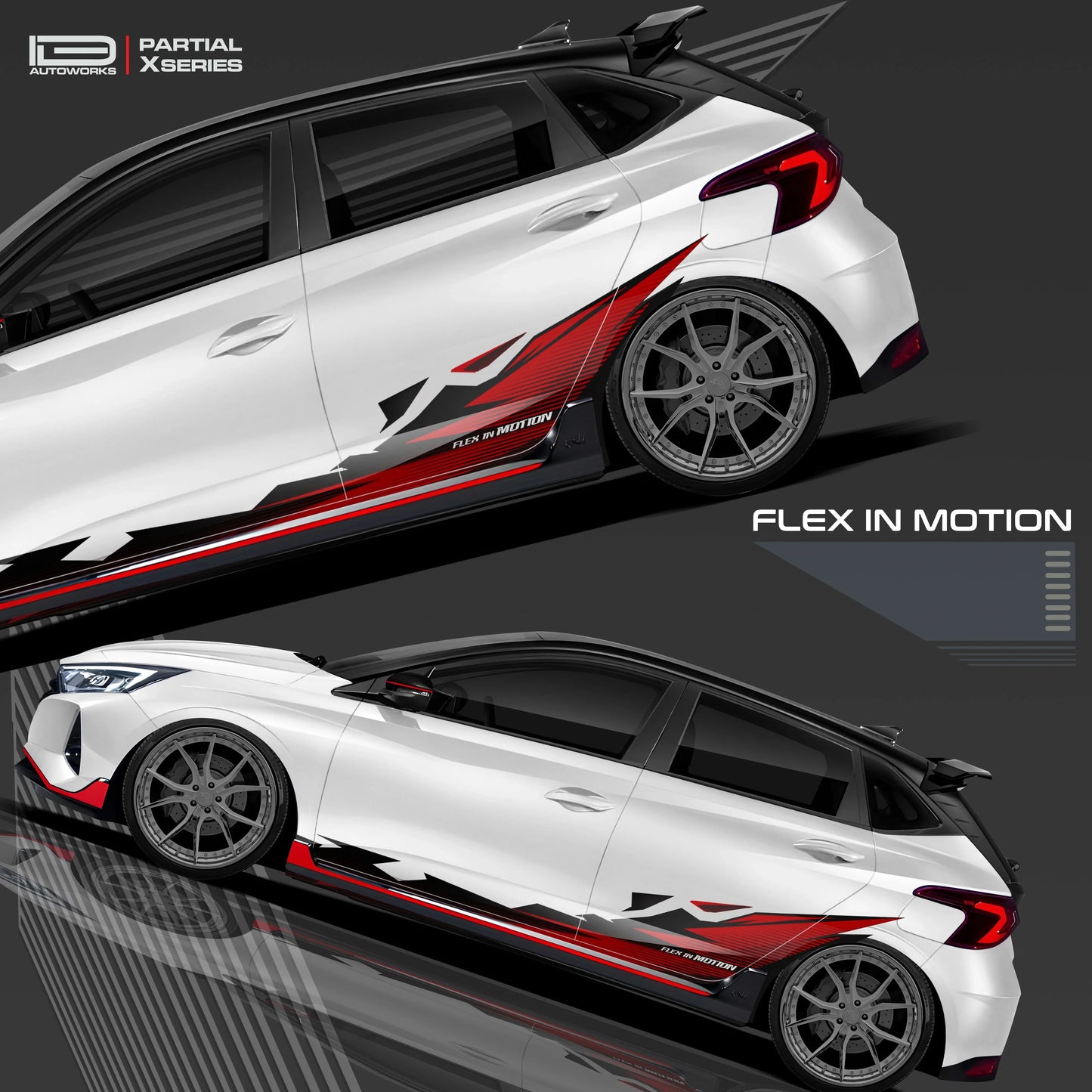 Flex in Motion Edition Graphics for Hyundai i20 white