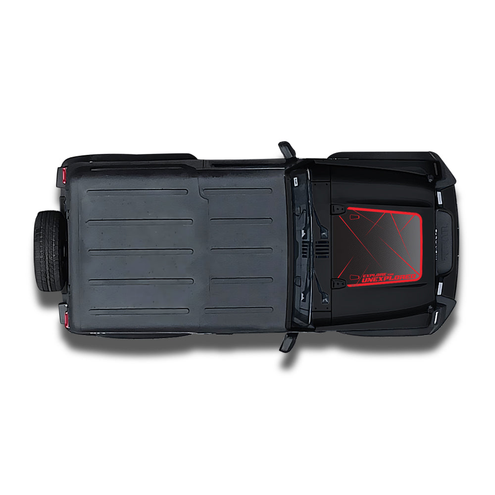 IDE Graphics Series - Urban Edition | Only Bonnet Decal for Mahindra Thar / Napoli Black
