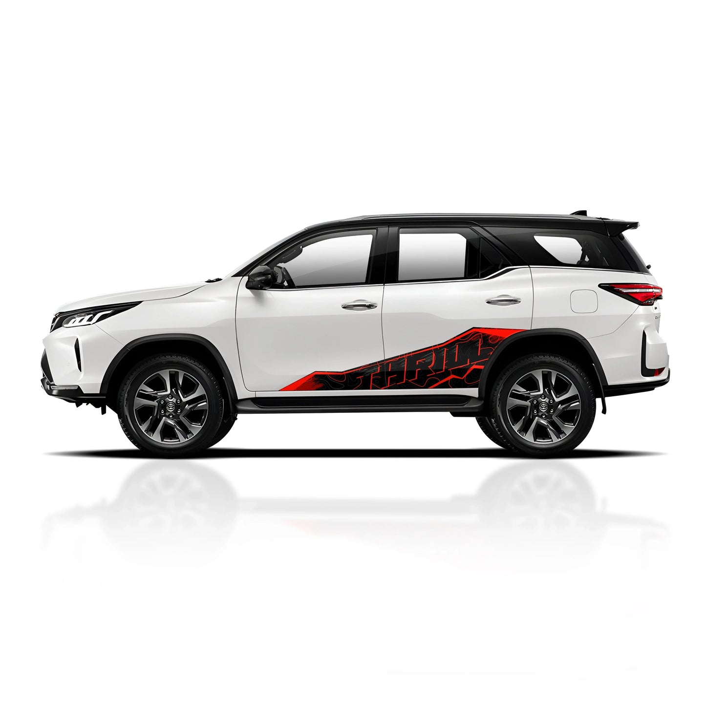 Thrill Edition Graphics for Toyota Fortuner white