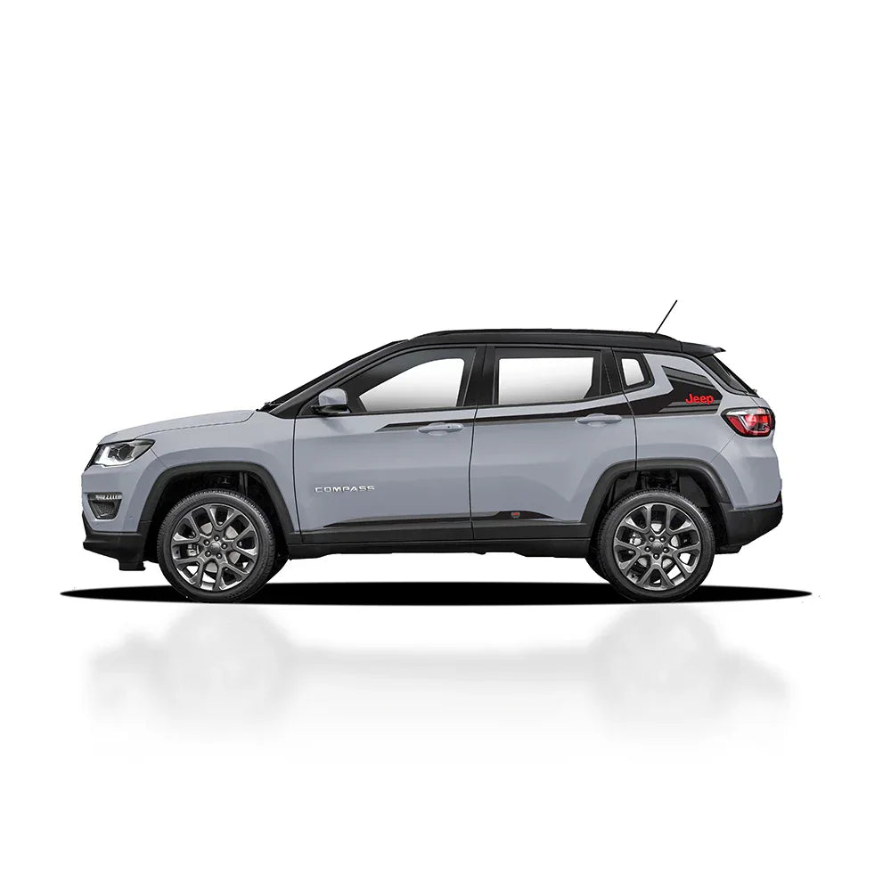 Sports Edition Side Graphics for Jeep Compass silver