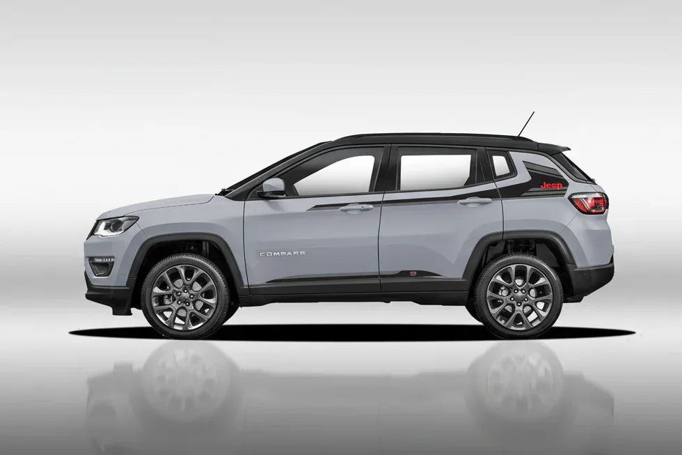 Sports Edition Side Graphics for Jeep Compass silver