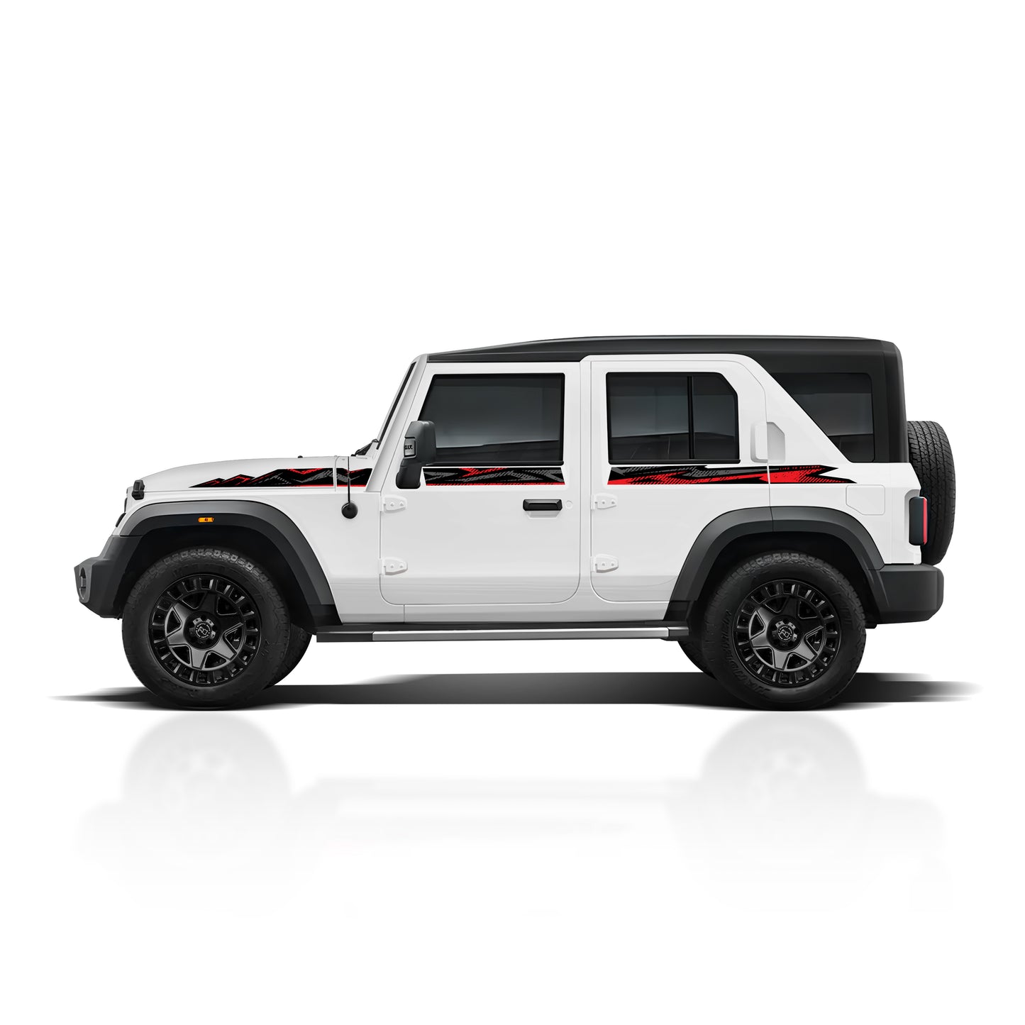 IDE Graphics Series - Trail X Edition for Mahindra Thar Roxx (Everest White)