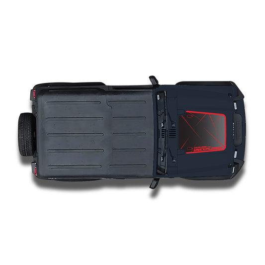 IDE Graphics Series - Urban Edition | Only Bonnet Decal for Mahindra Thar / Aquamarine